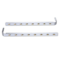 2018+ Peterbilt 389 Long Hood 78" x 4" Sleeper Panels w M5 Amber LED Lights