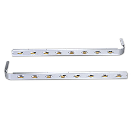 2018+ Peterbilt 389 Long Hood 78" x 4" Sleeper Panels w M5 Amber LED Lights