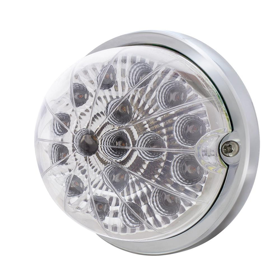 17 LED Dual Function Watermelon Clear Kit w Low Profile Bezel-Amber LED/Clear Lens