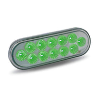 Trux Dual Revolution Red Stop/Turn/Tail to Green Aux. LED Oval Light