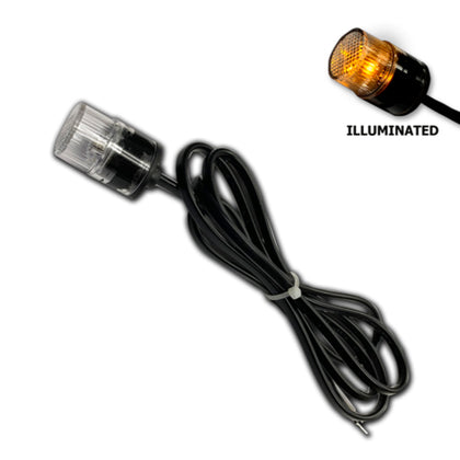 Amber LED/Clear Lens Bumper Pole Top Light