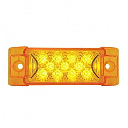 United Pacific 13 LED Reflector Rectangular Clearance/Marker Light - Amber LED/Amber Lens or Red LED/Red Lens