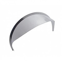 7" Round Stainless Steel Extended Style Headlight Visor