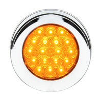 Grand General 4" Fleet Flat Surface Mount LED Light w Chrome Twist/Lock Bezel (Red or White)