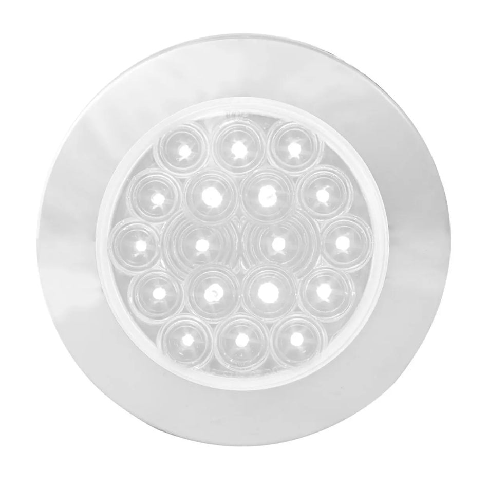 Grand General - 4" Fleet Flat Surface Mount LED Light w Chrome Twist & Lock Bezel