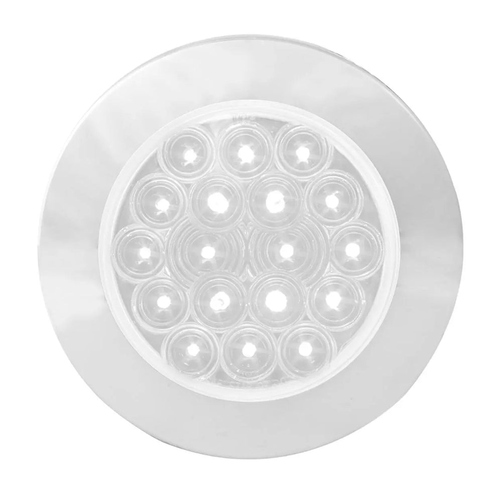Grand General - 4" Fleet Flat Surface Mount LED Light w Chrome Twist & Lock Bezel