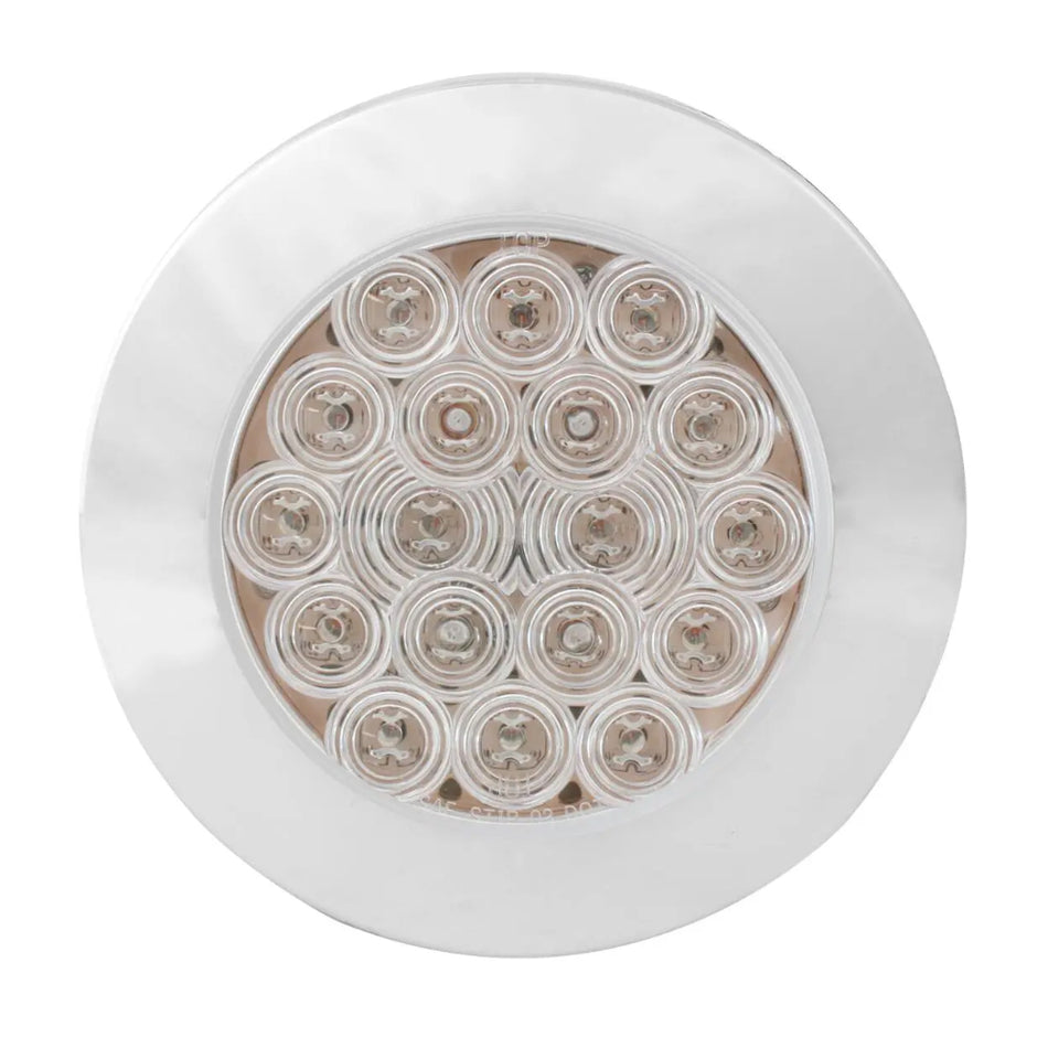 Grand General - 4" Fleet Flat Surface Mount LED Light w Chrome Twist & Lock Bezel