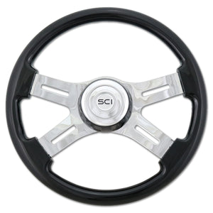 16" 4-Spoke Steering Wheel w/ Matching Bezel