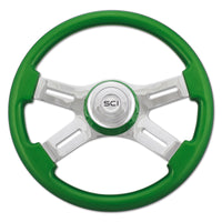16" 4-Spoke Steering Wheel w/ Matching Bezel