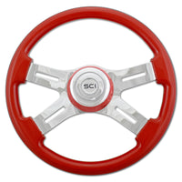 16" 4-Spoke Steering Wheel w/ Matching Bezel