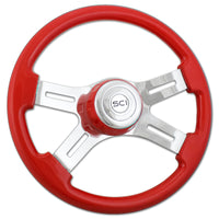 16" 4-Spoke Steering Wheel w/ Matching Bezel