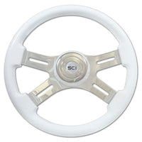 16" 4-Spoke Steering Wheel w/ Matching Bezel