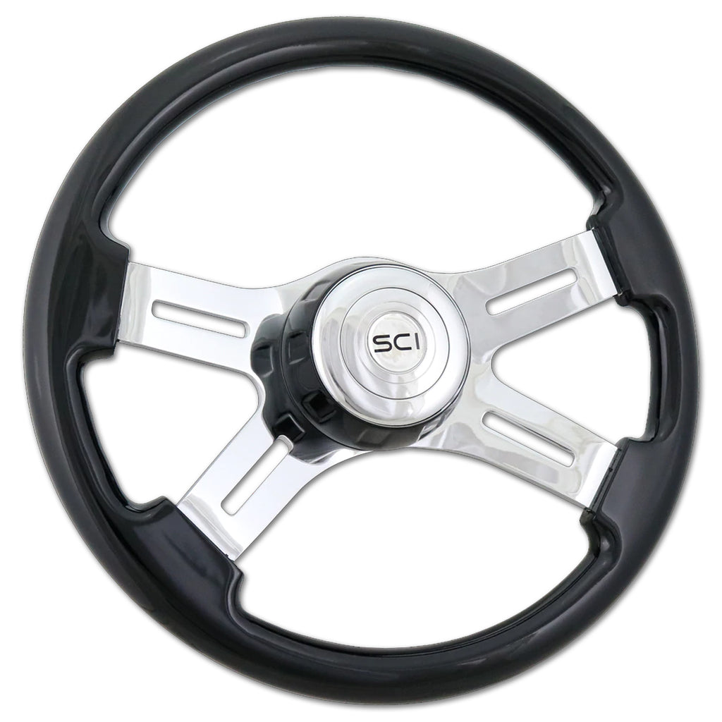 16" 4-Spoke Steering Wheel w/ Matching Bezel