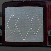 Roadworks Peterbilt 379 Long Hood Triple Diamond Punched Grill Insert