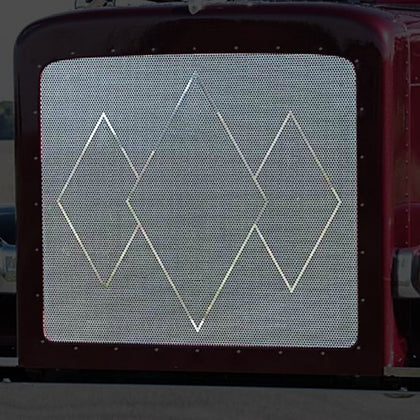Roadworks Peterbilt 379 Long Hood Triple Diamond Punched Grill Insert