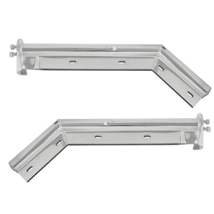 28" Chrome 45 Degree Angled "Competition Series" Mud Flap Hangers - 1-1/8" Bolt Pattern (Pair)