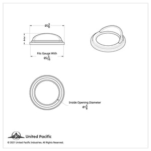 Chrome Small Gauge Bezel With Visor For Freightliner