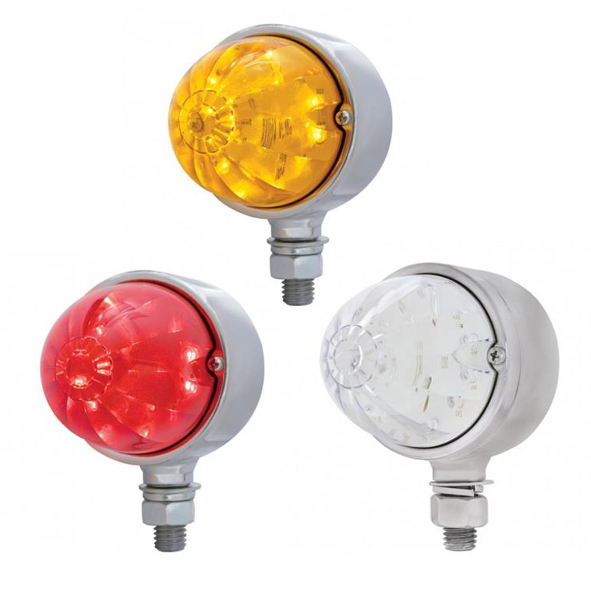 17 LED Single Function / Single Face Watermelon Light (Amber & Red)