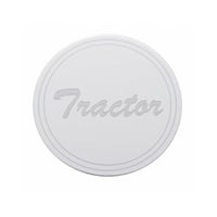 United Pacific "Tractor" Stainless Air Valve Knob Plaque Only - Cursive Script