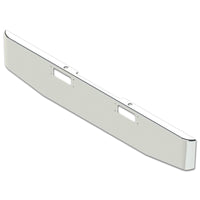 Peterbilt 359 20" Steel Chrome 10GA Rolled End Bumper w Tow, Mount & 9 Oval Light Holes