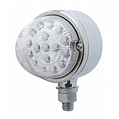 17 LED Dual Function Reflector Single Face Light - Amber LED/Clear Lens