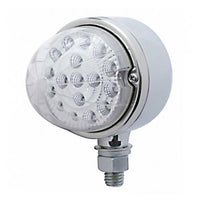 17 LED Dual Function Reflector Single Face Light - Red LED/Clear Lens