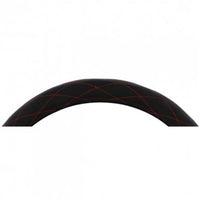 18” Black Diamond Stitched Leather Steering Wheel Covers