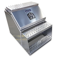 Iconic Metal Gear - 18" Big Mouth Step Box Diamond Plate Lid