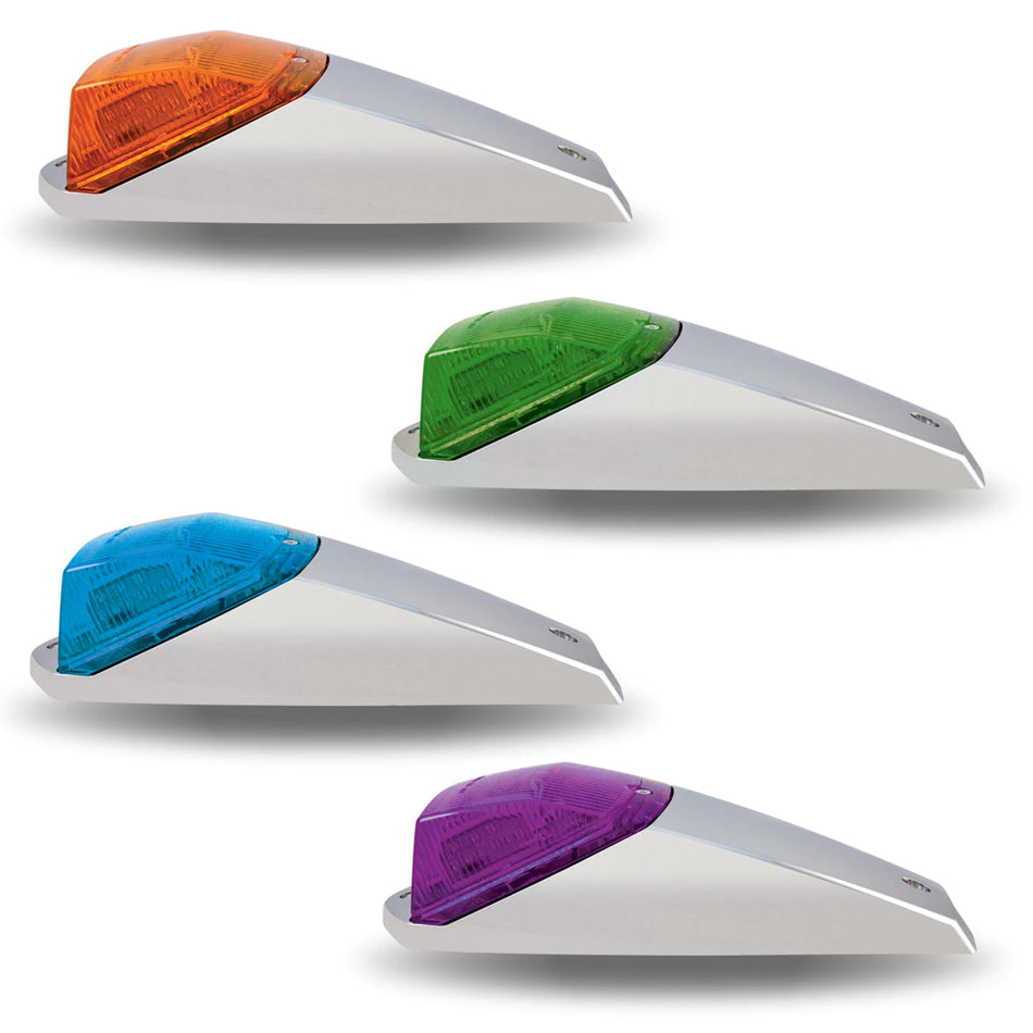 Dual Revolution Amber Marker to Green, Purple or Blue Aux. LED Square Cab Light