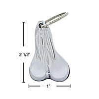 2-1/2" Small Die-Cast Low-Hanging Balls Novelty Key Chain  (Various Colors)