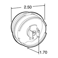 10 Series, High Profile, LED, Yellow Round, 8 Diode, 12V Marker / Clearance Light