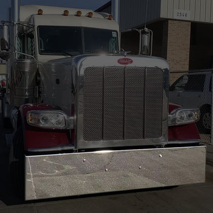 Peterbilt 389 Standard Mount Bumper w Boxed Ends - 20"