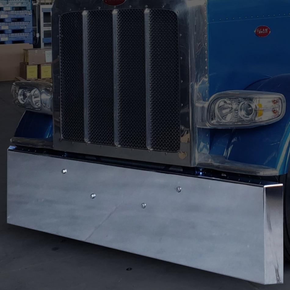 20" Peterbilt 389 Mitered 10 GA Carbon Steel Bumper w Tow Holes