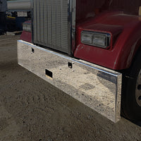 18" Kenworth W900 Box End 10 GA Carbon Steel Standard Mount Bumper w Toe Holes