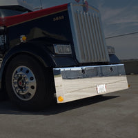 20" Kenworth W900L Mitered 10 GA Carbon Steel Standard Mount Bumper w Tow Holes