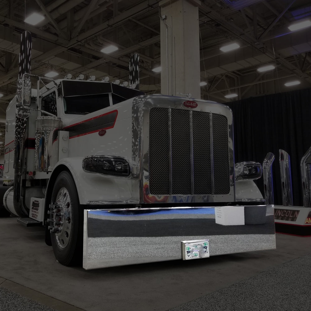 18" or 20" Boxed End Chrome 10 GA Blind Mount Bumper, No Tow Holes