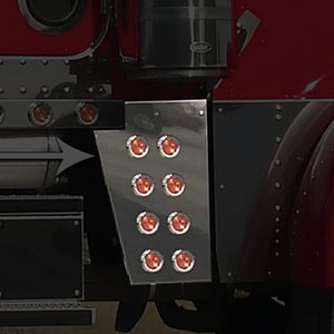 Roadwork's Peterbilt Wide Cowl Extension with 2" Light Holes