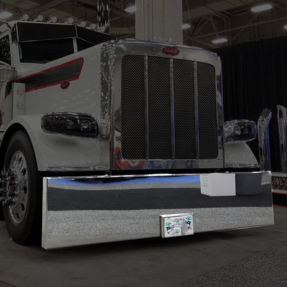 18" Peterbilt 389 Blind Mount Bumper w Tow Holes