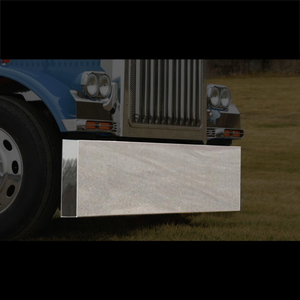 Roadworks Peterbilt 379 20" Blind Mount Mitered End Chrome Bumper w Tow Holes