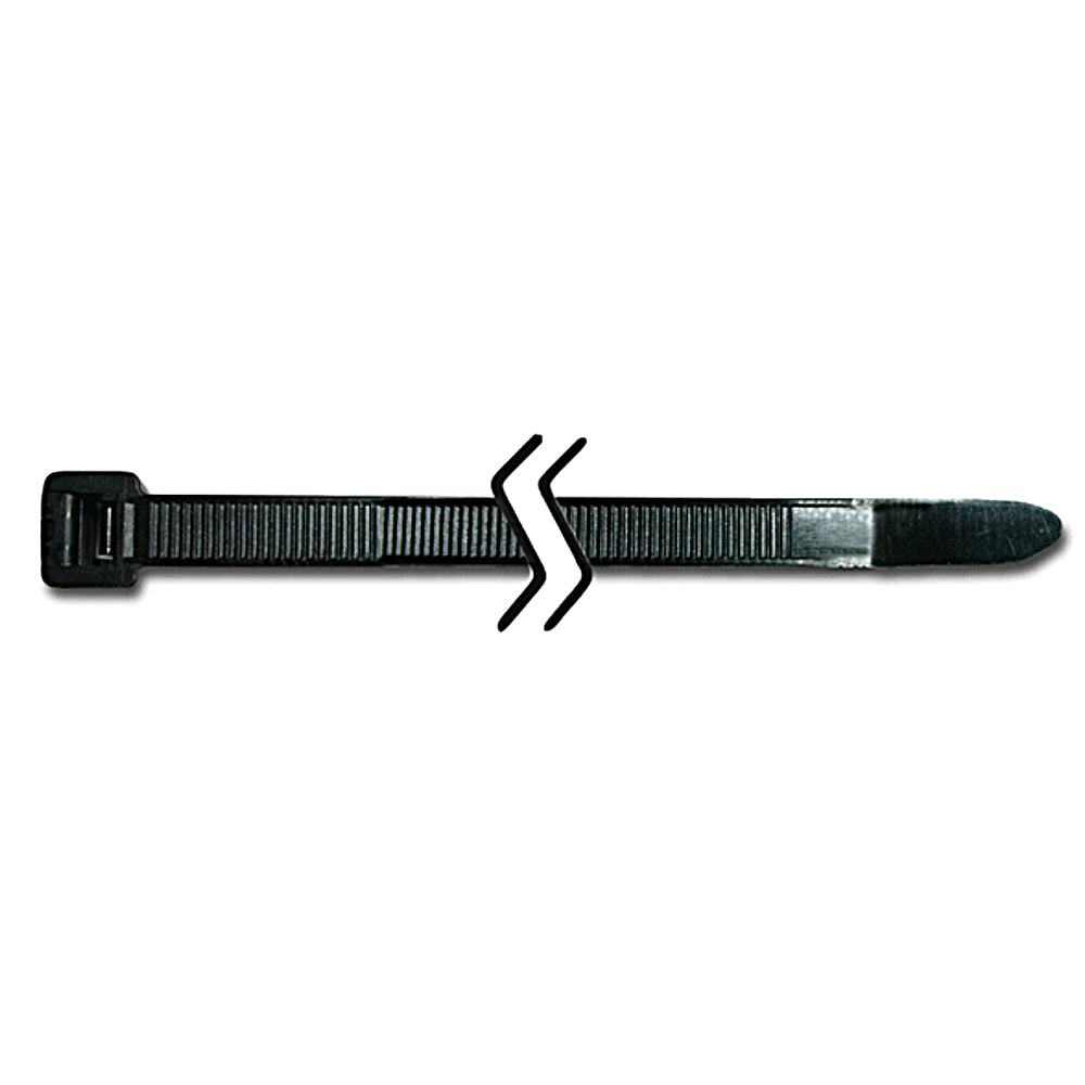 5.5", 15" or 30" Heavy Duty Cable Tie Black (175 lbs.)