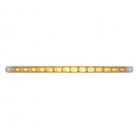 14 LED 12" Turn Signal Light Bar - Amber LED/Clear Lens