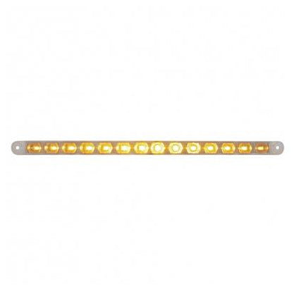 14 LED 12" Turn Signal Light Bar - Amber LED/Clear Lens