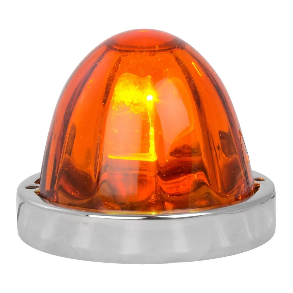 Grand General Flush Mount Large Glass Marker Light Kits - Dark Amber
