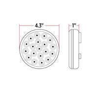 Trux 4" Dual Revolution Red Stop/Turn/Tail LED Light (Pink Aux.)