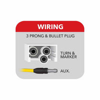 Trux 4" Dual Revolution Red Stop/Turn/Tail LED Light (Pink Aux.)