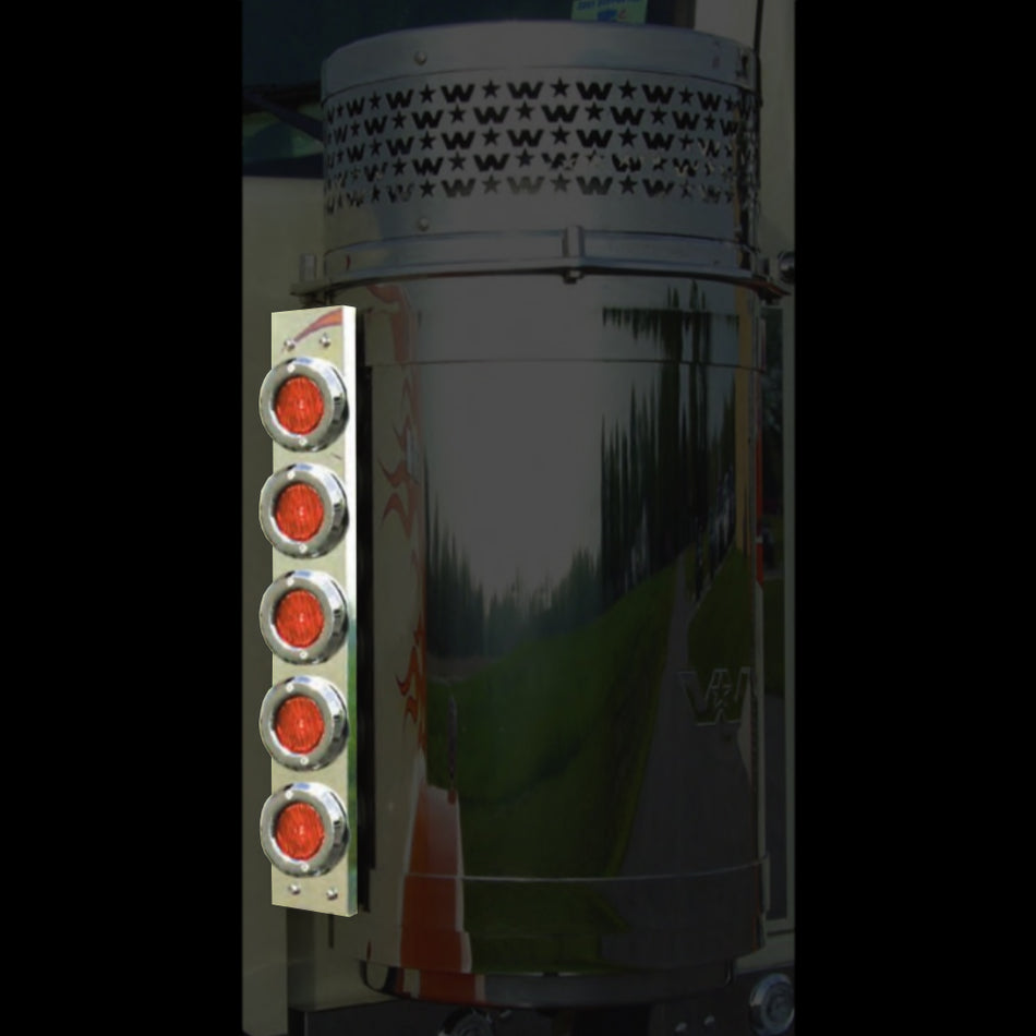 Roadworks Western Star Long Hood 15" Donaldson Front Air Cleaner Lights (12 x 3/4" light holes)