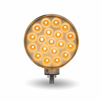 Trux Dual Revolution Amber/Red Turn & Marker to Pink Aux. Double Face Round LED Light