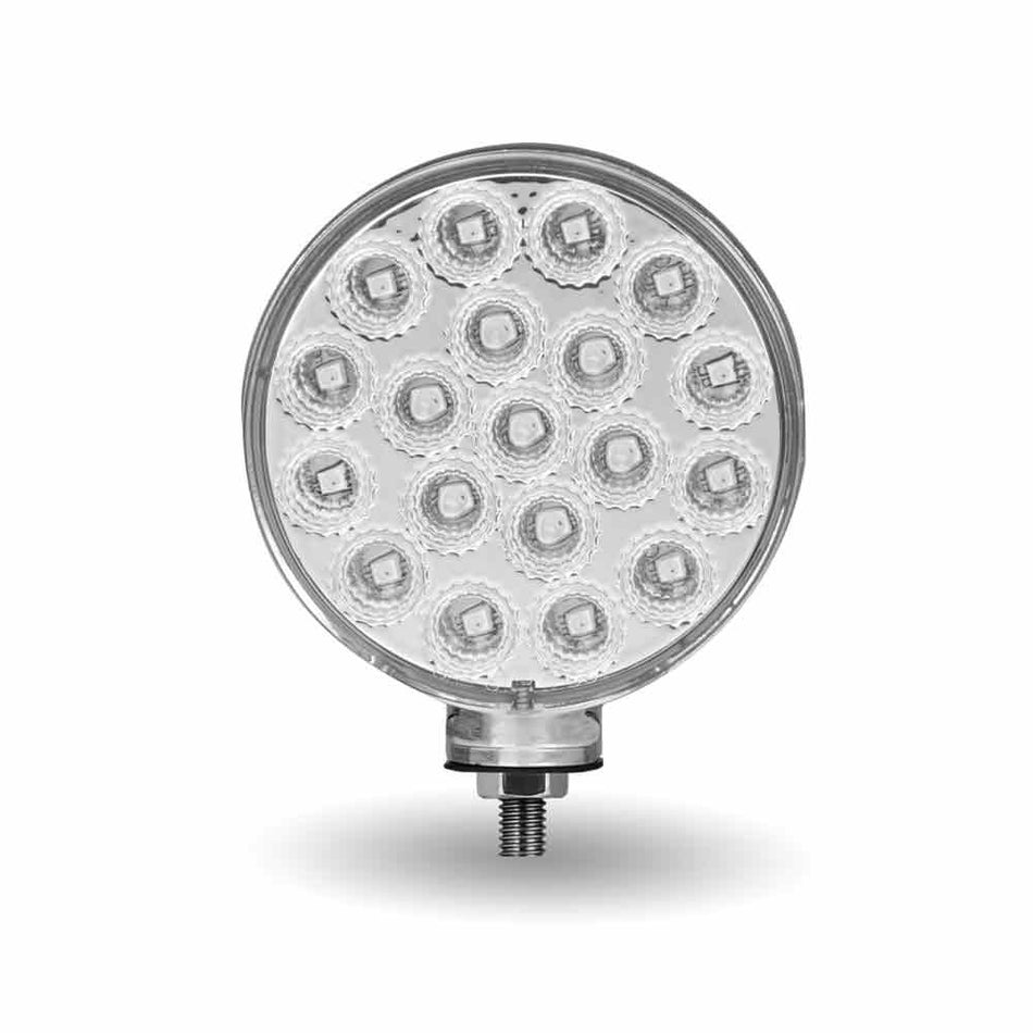 Trux Dual Revolution Amber/Red Turn & Marker to Pink Aux. Double Face Round LED Light