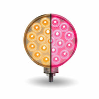 Trux Dual Revolution Amber/Red Turn & Marker to Pink Aux. Double Face Round LED Light