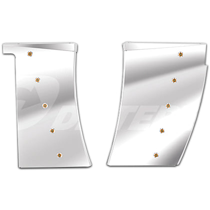 Dieter's 2014-17 Peterbilt 389 Long Hood Elite Cowl Panels w 5 x 3/4" Amber LED Lights